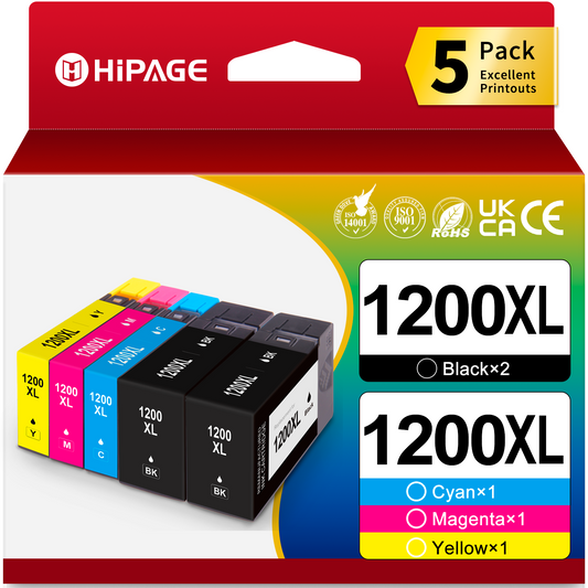 1200XL 1200 Ink Cartridges for Canon 1200 Ink for Canon MAXIFY MB2720 Printers (Black Cyan Magenta Yellow, 4 Pack )