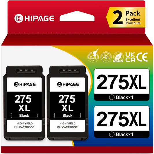 275 Ink for Canon 275 Ink for 275 Ink Cartridge (Black, 2 Pack)