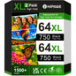64XL Black Ink Cartridge Compatible for HP 64 Black Ink Cartridge for HP Ink 64 for ENVY Photo 7855 7155 Printer