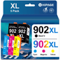 902 Ink Cartridge Compatible for HP 902XL Ink Cartridge for HP Ink 902 902XL Combo Pack  (5 Pack)