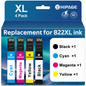HIPAGE 822 Ink Cartridges Compatible with Epson 822 Ink for Epson 822XL Ink Cartridge for  WF-3820 WF-4830 WF-4833 Printer