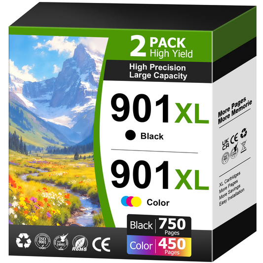 901 Ink Compatible for HP 901 Ink Cartridges for Officejet 4500 J4680 Printers (Black, Tri-color)