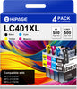 LC401 LC401XL Ink for LC401 Brother Ink for Brother LC401 Ink Cartridge for MFC-J1010DW (Black Cyan Magenta Yellow)