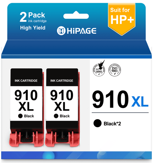 910XL 910 Black Ink Cartridge Compatible for HP Ink 910 910XL Black (2 Pack)