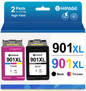 901 Ink Compatible for HP 901 Ink Cartridges for HP 901 Ink Cartridges for OfficeJet J4680 J4580 4500 J4500 J4680c J4624 J4640 J4524 Printers (1 Black, 1 Tri-color)