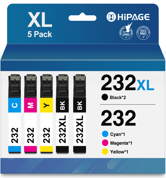 232 Ink for Epson 232 Ink for 232XL Ink Cartridge for Epson WorkForce WF-2930 WF-2950 Expression XP-4200 XP-4205 Printer (2Black  Cyan Magenta Yellow)