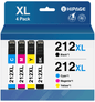 212 Ink for Epson 212 Ink for 212XL Ink Cartridge for Epson XP-4100 XP-4105 WF-2830 WF-2850 (Black Cyan Magenta Yellow, 4 Pack)
